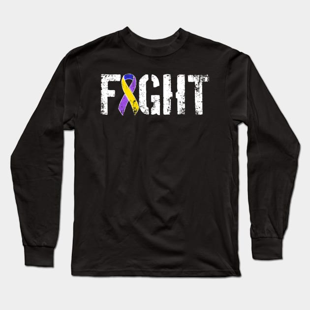 Fight Bladder Cancer Military Style Awareness Ribbon Long Sleeve T-Shirt by eldridgejacqueline